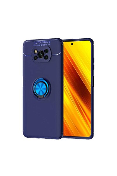 ZM STORE Xiaomi Poco X3 Kılıf Yüzüklü Standlı Pürüzsüz Ve Soft Arka Yüzey Rav...