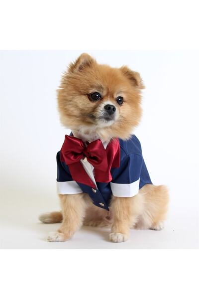 MAXSTYLESPET Pet Tuxedo - Navy Blue - Wedding Wedding Engagement Marriage Apparel Groom Suit For Dog And Cat
