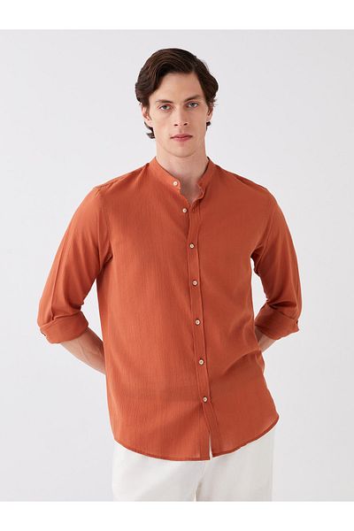 LC Waikiki Langärmliges Slim-Fit-Herrenhemd
