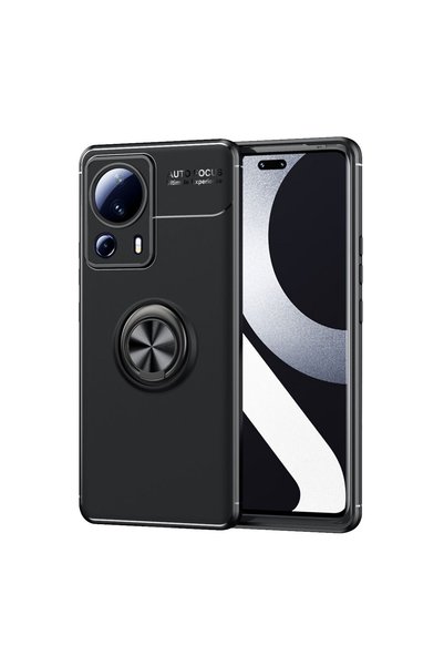 ZM STORE جراب Xiaomi Mi 13 Lite ذو سطح خلفي ناعم وناعم مع حامل حلقي