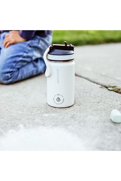 Grosche Lil Chill Insulated Children's Water Bottle White 360 Ml