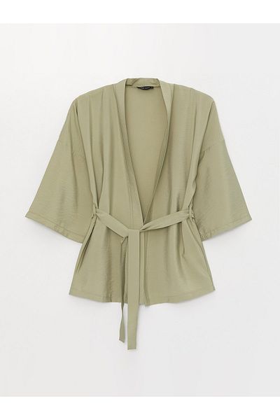 LC Waikiki Dámské kimono s šálovým límcem Plain Oversize
