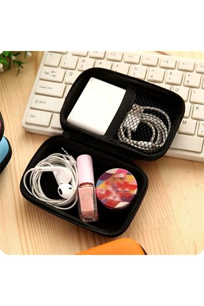 Streak Headphone Key Mini Storage Bag Leather Zippered