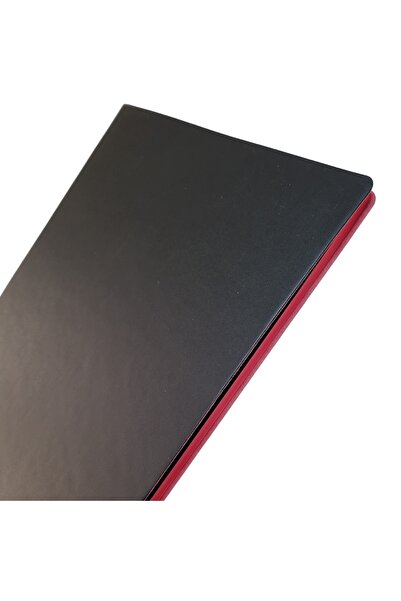 blume Acar Thermo Unprinted Flexible Cover 21*30 Cm 128 Pages Dot (dotted) Undated Planner Black-red