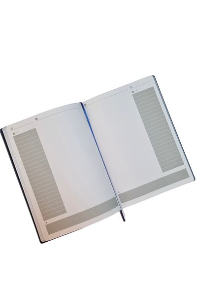 blume Acar Thermo Unprinted Flexible Cover 21*30 Cm 128 Pages Dot (dotted) Undated Planner Black-blue