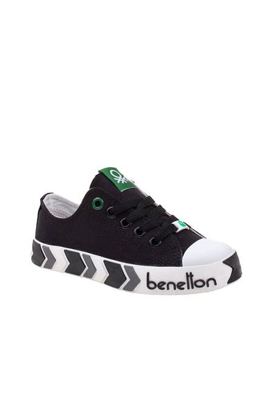 Benetton Pantofi sport scurti unisex copii negri Bn-30633