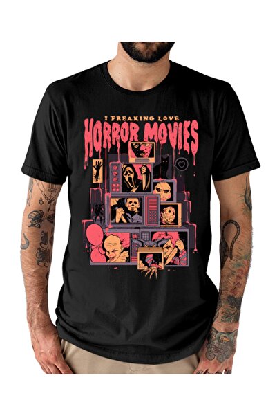 GALASHOP Aşk Korku Filmleri Unisex T-shirt