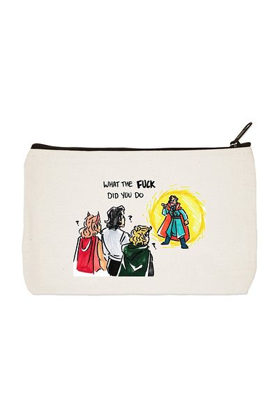 designedfy Avengers Printed υφασμάτινη τσάντα μακιγιάζ, θήκη για στυλό, τσάντα χειρός