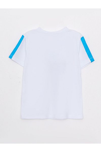 LC Waikiki Crew Neck Short Sleeve Printed Cotton Baby Boy T-Shirt