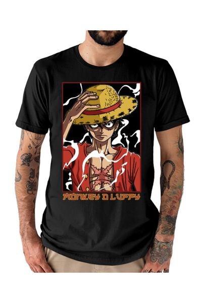 GALASHOP تي شيرت One Piece Monkey D Luffy Pirate للجنسين