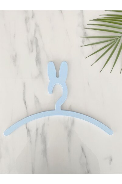 Jaju Baby شماعة ملابس خشبية على شكل أذن أرنب باللون الأزرق