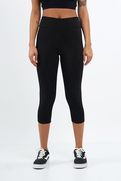 FİHA /tüksü-5511 Leggings Capri pentru femei - negru