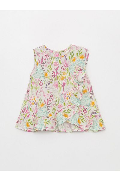 LC Waikiki Crew Neck Baby Girl Blouse and Shorts Set of 2