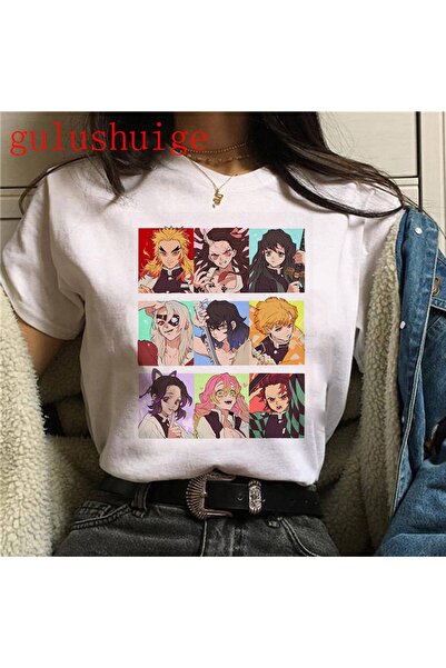 GALASHOP Kimetsu No Yaiba تي شيرت كارتوني مضحك Mod6e