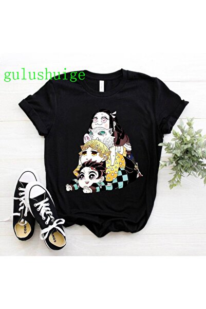 GALASHOP Kimetsu No Yaiba تي شيرت كارتوني مضحك Mod9e