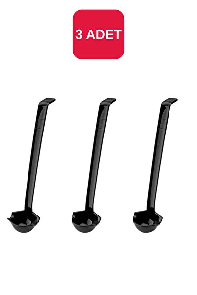 Corona Professional 3 Adet Pc Kepçe Sos Servis Kepçesi Gastronom Siyah L250mm...