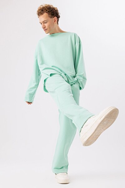 gothamvibes Ανδρικό φούτερ Calm Mint με φαρδύ πόδι