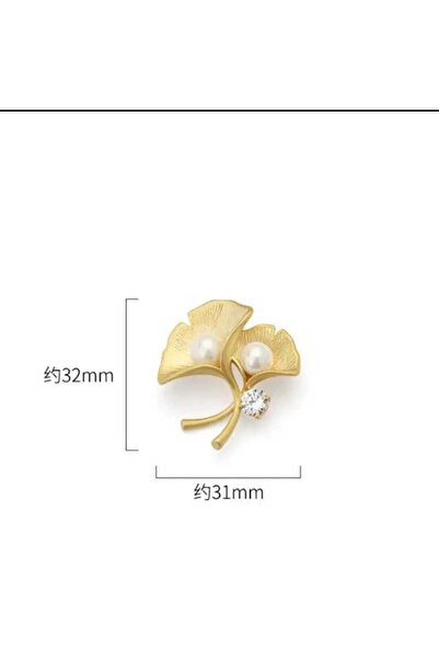 ESJ Inci Detay Mantar Kadın Broş Ebat: 3,2*3,1 Cm