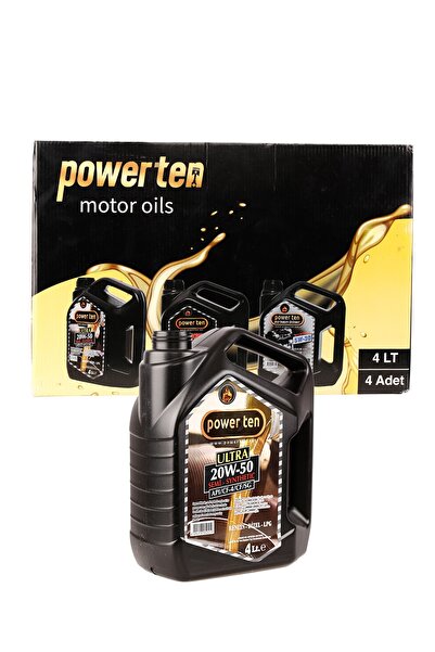 Powerten 20W50 Ultra Motor Yağı 4 Litre 4 Adet | 2026
