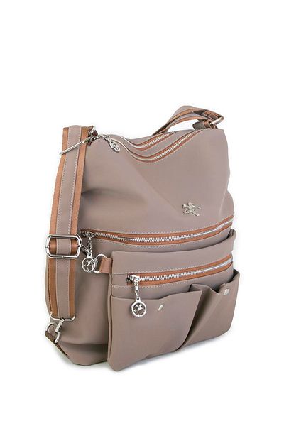 By Hakan Nas Bag-1117 Buzzy γυναικείο σακίδιο πλάτης και τσάντα ώμου Mink Tan