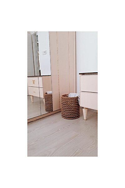 Egindra Natural Wicker Decorative Set of 3 - Basket, Vase and Napkin Holder Basket