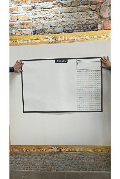 Akıllı Kağıt Yapışkanlı Ingilizce Branş Tahtası (2) 80x120 Cm