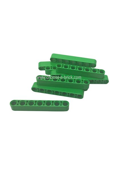 LEGO إكسسوار أصلي من Technic Moc مخصص ليفتارم 1 × 7 سميك - أخضر 4 قطع سيتم إرسالها