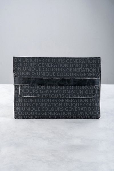 DK LEATHER Μαύρο μοτίβο 13 13,3 13,6 14 ιντσών Συμβατή θήκη φορητού υπολογιστή M1 M2 Macbook Air Pro Portfolio Τσάντα