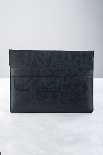 DK LEATHER Μαύρο Pu Leather - 13 13.3 13.6 Κάλυμμα φορητού υπολογιστή, χαρτοφυλάκιο χαρτοφύλακα Macbook Air Pro M1 M2
