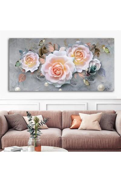 CANVASUM Dev Boyut Güller Kanvas Tablo Dr071