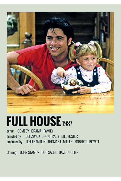 fırsatlar diyarı Full House Film Info Card Bilgi Kartı Duvar Posteri