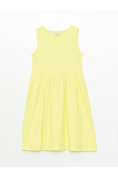 LC Waikiki LCW ECO - Crew Neck Basic Girl's Dress