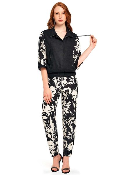 Guitar Skinny Leg Multicolored Cotton Trousers