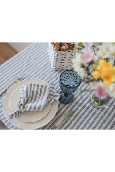 HOME ART ATELIER hand made 6-Piece Natural Linen American Serve / Napkin Boho Style 35x45cm