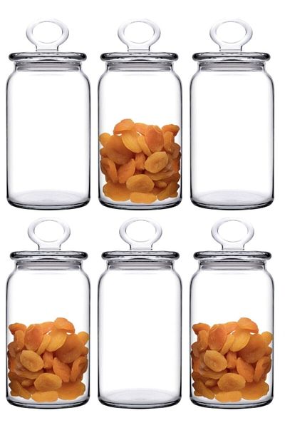 Paşabahçe 96761 Kitchen 6 L Glass Jar with Lid 1130cc 18cm