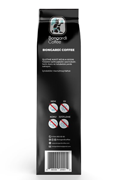 Bongardi Coffee Intense Blend Espresso 1000g (ÇEKİRDEK VEYA ÖĞÜTÜLMÜŞ SEÇİLEBİLİR)