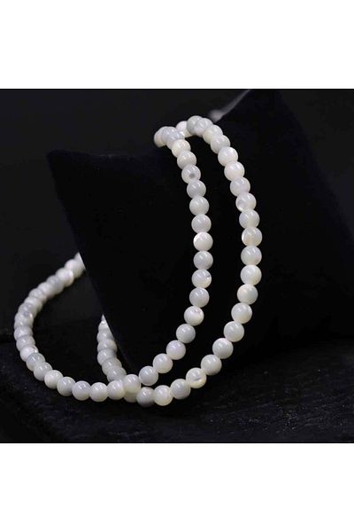 MYTAKIAĞACIMFH 6 mm Natural Stone Mother of Pearl Necklace