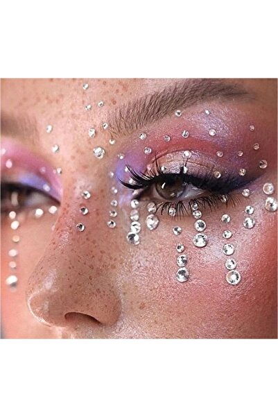 AKOLİFE 165 Adet Yüz Ve Saç Taşı Stickers Euphoria Makyaj Taşı Yapışkan Festi...