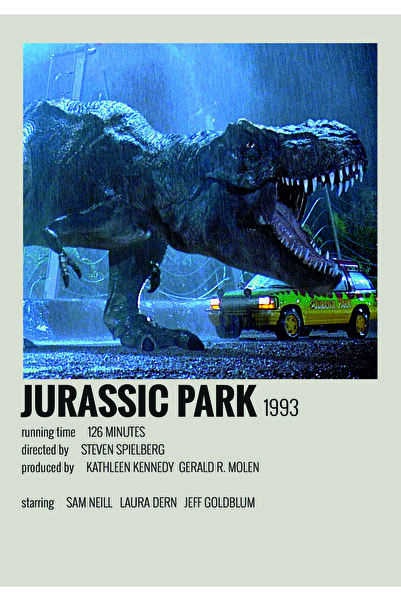 fırsatlar diyarı Jurrasic Park Film Info Card Bilgi Kartı Duvar Posteri