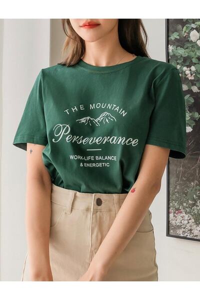 AFROGİYİM Women's Perseverance Printed Oversize T-shirt
