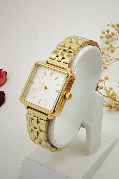 Re-Nox Vintage Metal Kadın Kol Saati Takvimli Gold