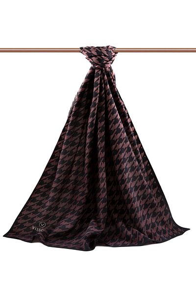 Vissona Γυναικεία Luxury Medina Silk Shawl Powder-9