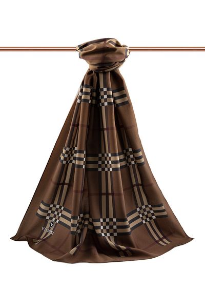 Vissona Γυναικείο Luxury Medina Silk Shawl Beige - Mink