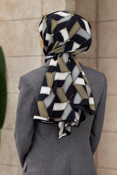 Vissona Γυναικείο σάλι πολυτελείας Medina Silk Mink-2