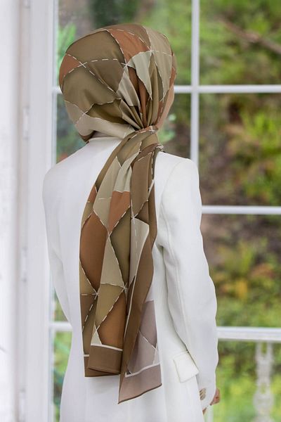 Vissona Γυναικείο σάλι πολυτελείας Medina Silk Mink-2