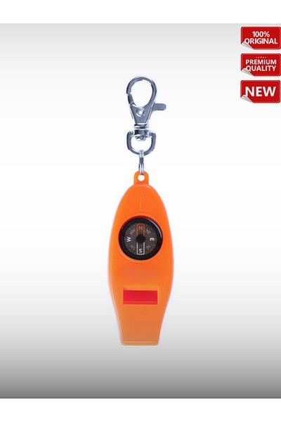 OverPazar Compass Whistle Orienteering Khaki Blood Orange