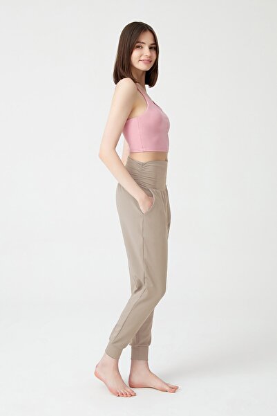 Los Ojos Mink derék rugalmas Shalwar Look Harem Pants jóga kocogó