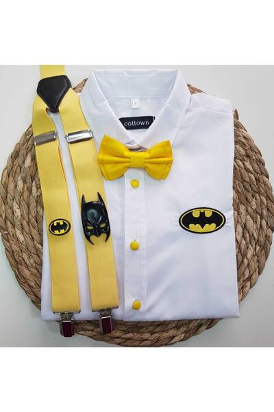 cool partyshop Batman Konseptli Askı Papyon Gömlek