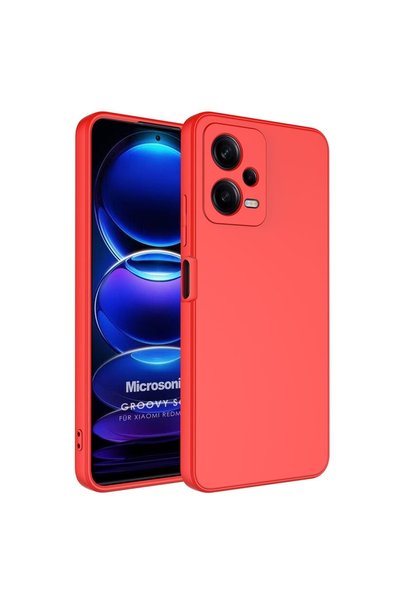 Microsonic Xiaomi Redmi Note 12 Pro Case Groovy Soft Red