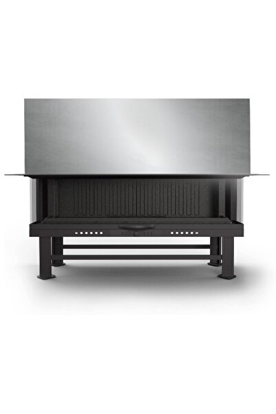 SCHÖMNE Asansörlü Çelik Şömine Haznesi Üç Açık 90 Lık